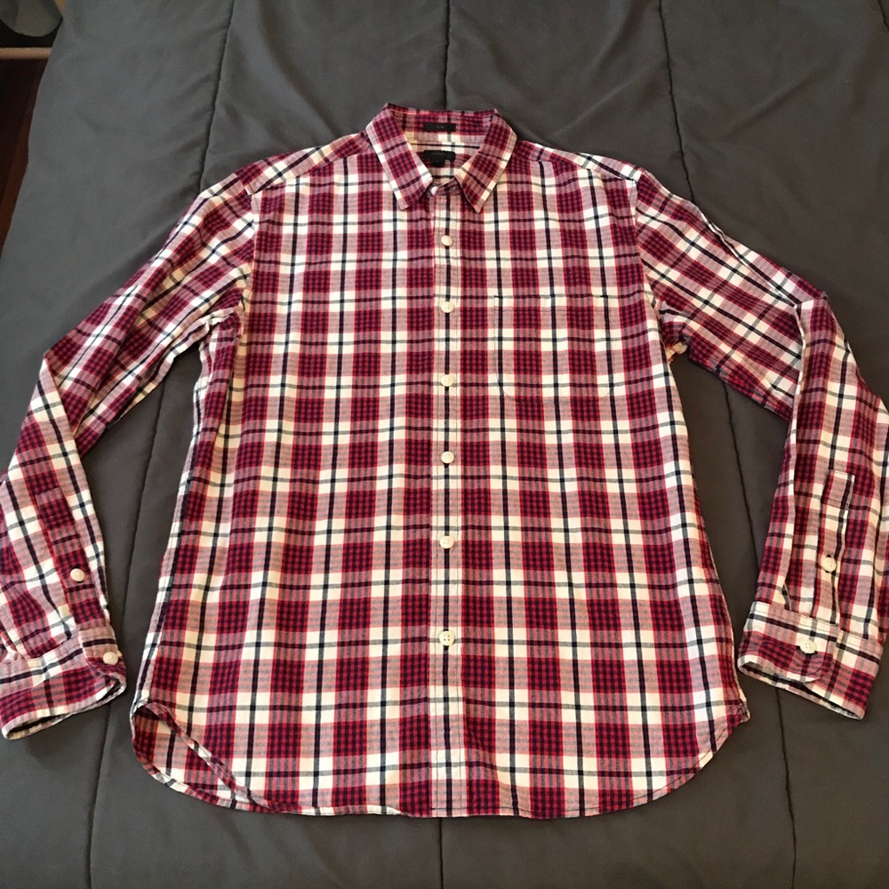 J. Crew flannel button-up, size medium